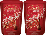 Lindt Čokoláda | Kornout z mléčné čokolády LINDOR | 500 g | 38 mléčných čokoládových kuliček s náplní rozpouštějící se v ústech | Čokoládový dárek
