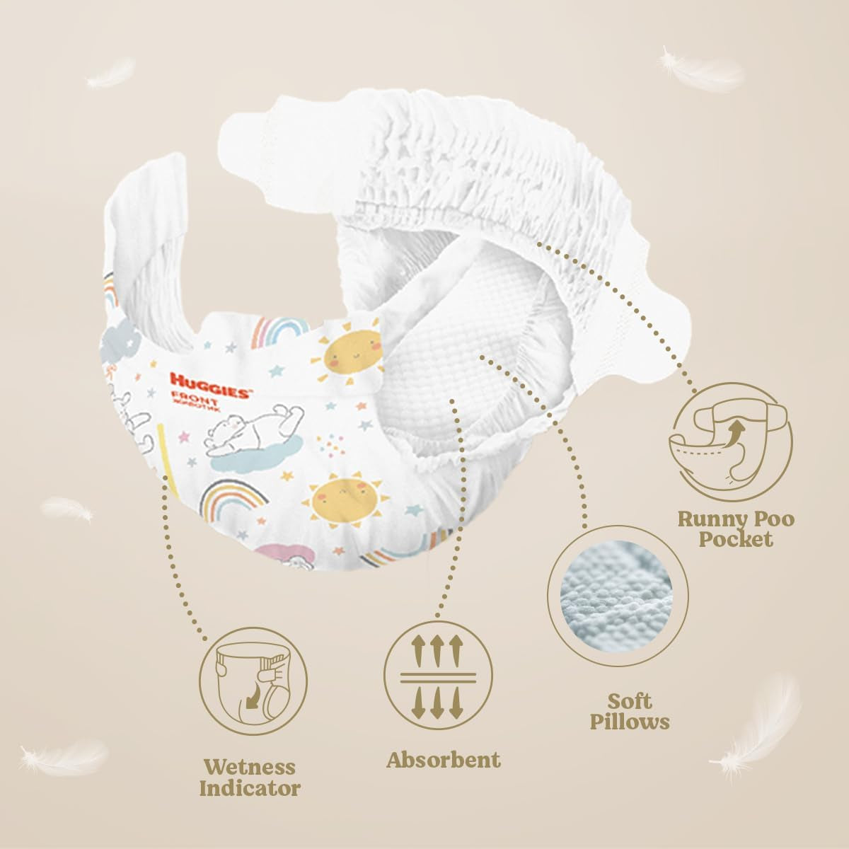 Dětské plenky Huggies Extra Care s Disney, velikost 5 (12-22 kg), 2 balení x 33 plen, celkem 66 plen