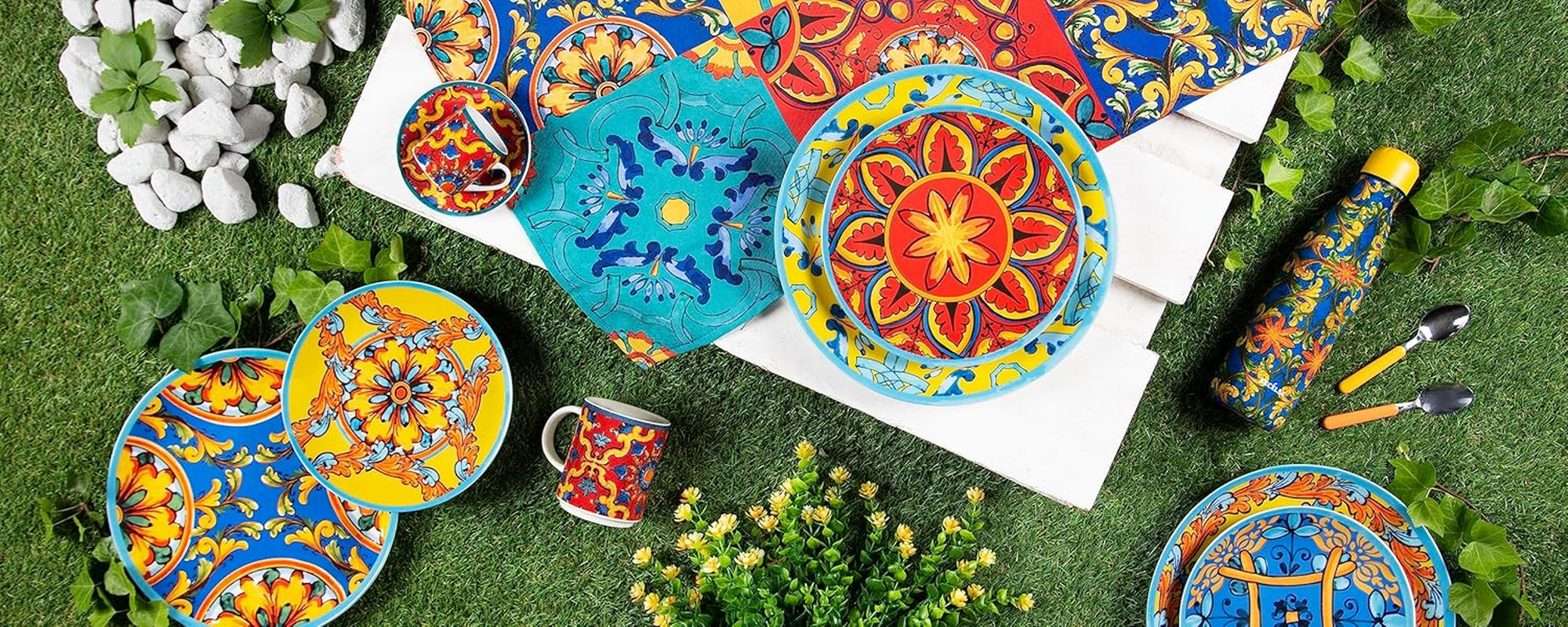 Excelsa Trinacria Teller-Set, 18dílný, Porzellan a Keramik