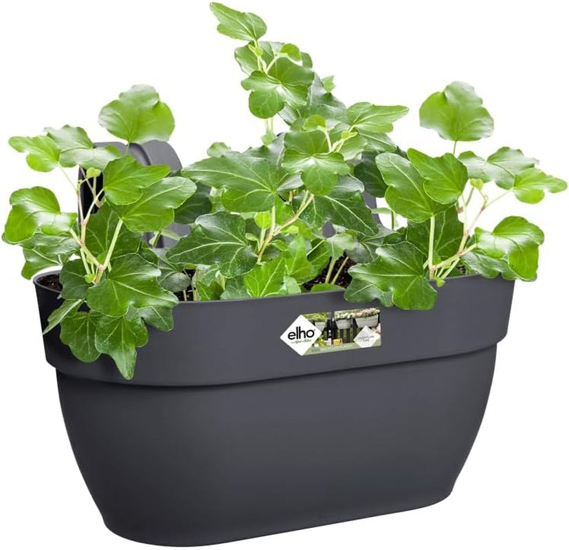 elho Vibia Campana Easy Hanger M 36 - Květináč na balkon i ven - Ø 36,0 x V 26,5 cm - Černá/Antracit