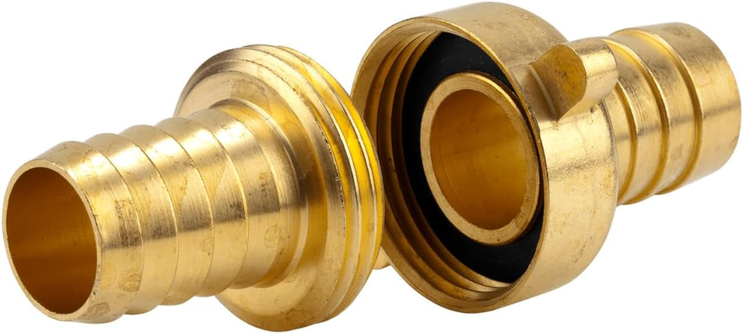 Gardena mosazná hadicová armatura, 3 kusy: hadicová prodlužovací armatura, 33,3 mm (G 1 palec) závit, pro 19 mm (3/4 palce) hadice (7152-20)