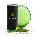 Moya Matcha organický prášek ze zeleného čaje | 100 g tradiční obřadní kvality 30 g | Ekologicky pěstované a sklizené v Uji, Japonsko | Perfektní k pití s ​​vodou, matcha latté, smoothies a limonádami
