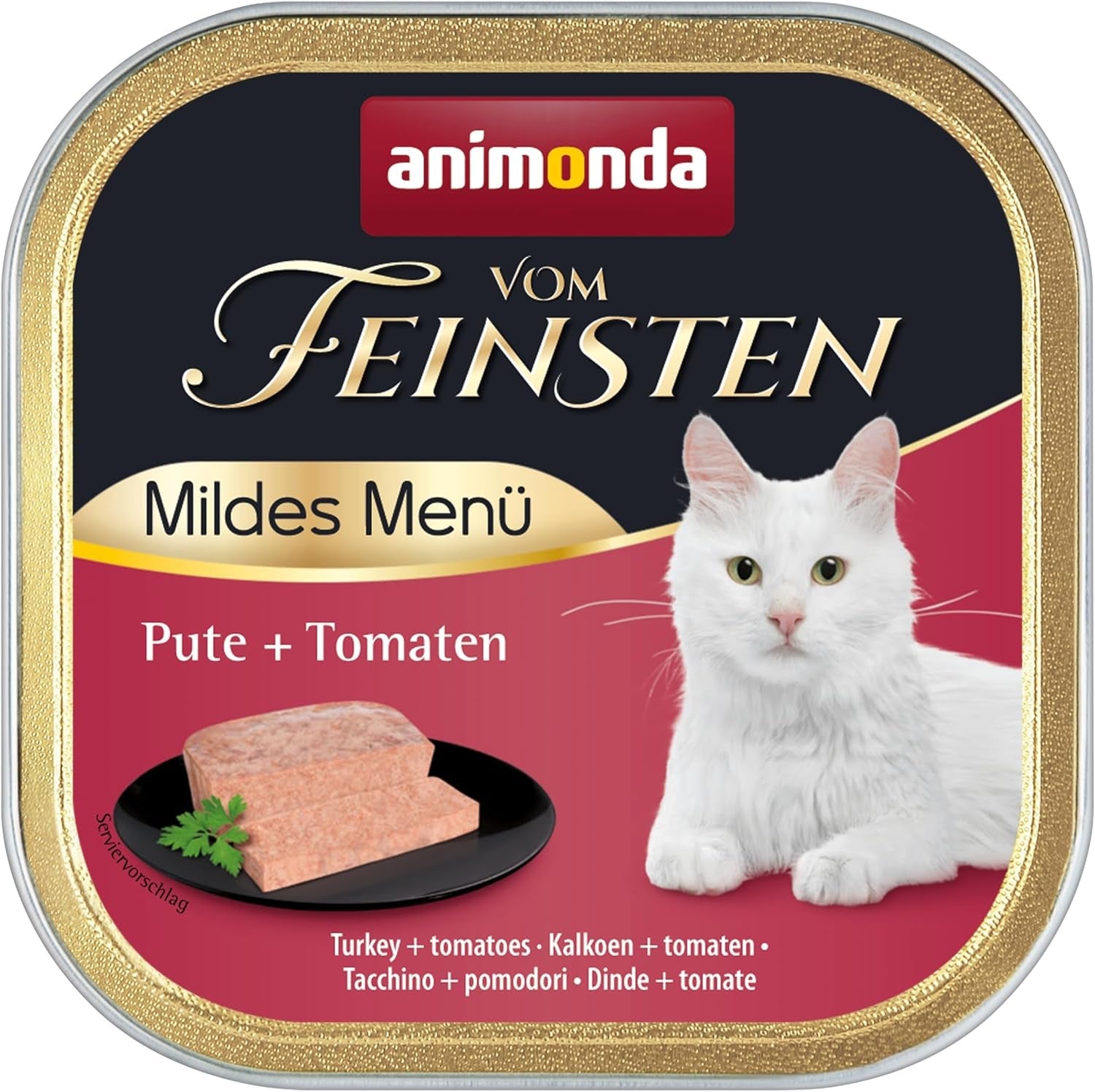 animonda vom Feinsten Mild Menu Mild Variety (32 x 100 g), vlhké krmivo pro kočky bez obilovin, bez cukru, lehce stravitelné krmivo s krůtím masem