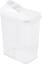 zásobník na nalévání suchých zásob, plynule nastavitelné víko dávkování, plast, 500 ml, 8 x 4,5 x 15 cm, Paola, bílá Dózy na potraviny Naty Shop