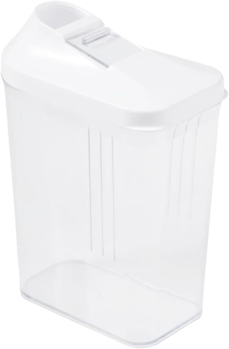 zásobník na nalévání suchých zásob, plynule nastavitelné víko dávkování, plast, 500 ml, 8 x 4,5 x 15 cm, Paola, bílá Dózy na potraviny Naty Shop