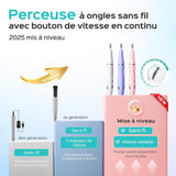 COSLUS Nagelfräser Kabellos Tragbar Für Gelnägel: Elektrische Nagelfeile Stufenlos Geschwindigkeitregelung Für Maniküre Pedicüre and Acrylnägel Plastik Nail Drill Für Anfänger & Nagelstudio Zuhause