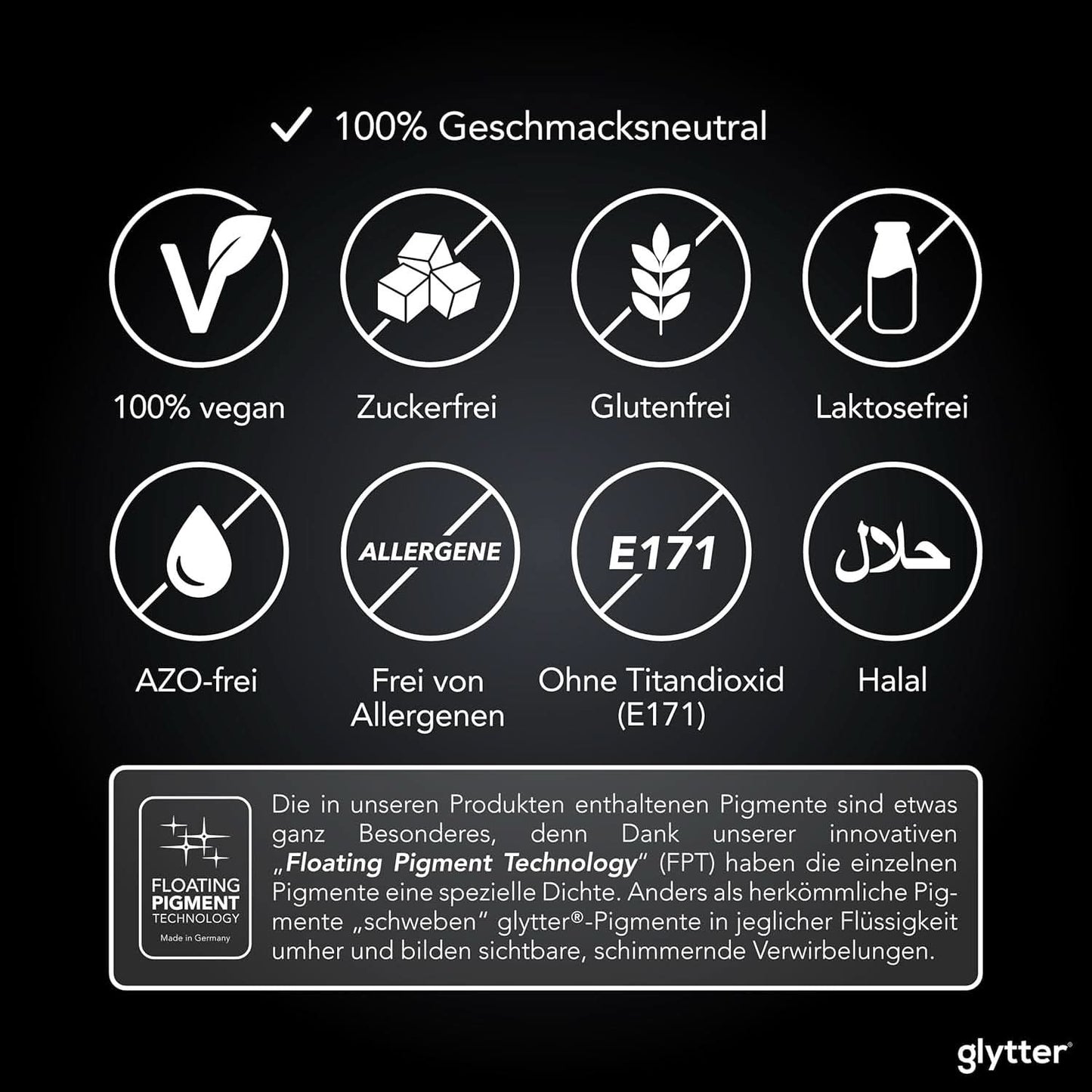 Glytter, Jedlé třpytky na nápoje a tekutiny, 10 gramů Glitter Naty Shop