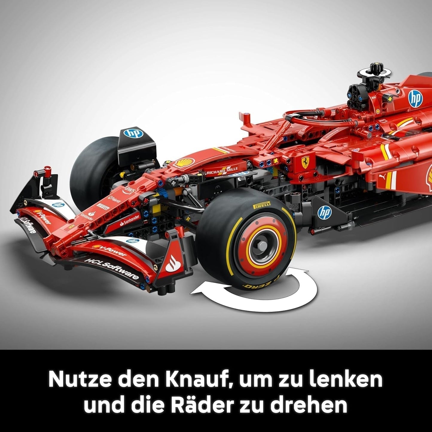 LEGO Technic Ferrari SF-24 F1 závodní auto - Model auta pro dospělé - Sběratelská sada Formule 1 - Motor V6, převodovka, řízení a DRS v měřítku 1:8 - Dárek pro fanoušky motoristického sportu a závodních aut 42207 Stavebnice Beuche den LEGO-Store