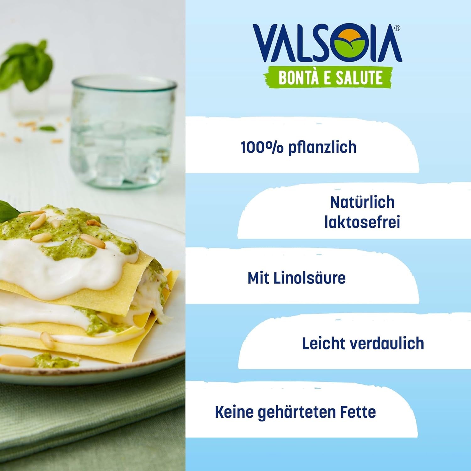 Bešamelový kondicionér, Béšamel bez laktózy, Všestranné při vaření, Ideální pro vegany a vegetariány, 6 x 200 ml