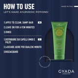 GYADA KOSMETIKA, Hyalurvédský posilující ajurvédský obklad, Profesionální ošetření pro jemné a slabé vlasy, Anti-Frizz s methi, Maca, Neutrální henna, 200 ml Naty Shop vlasová maska