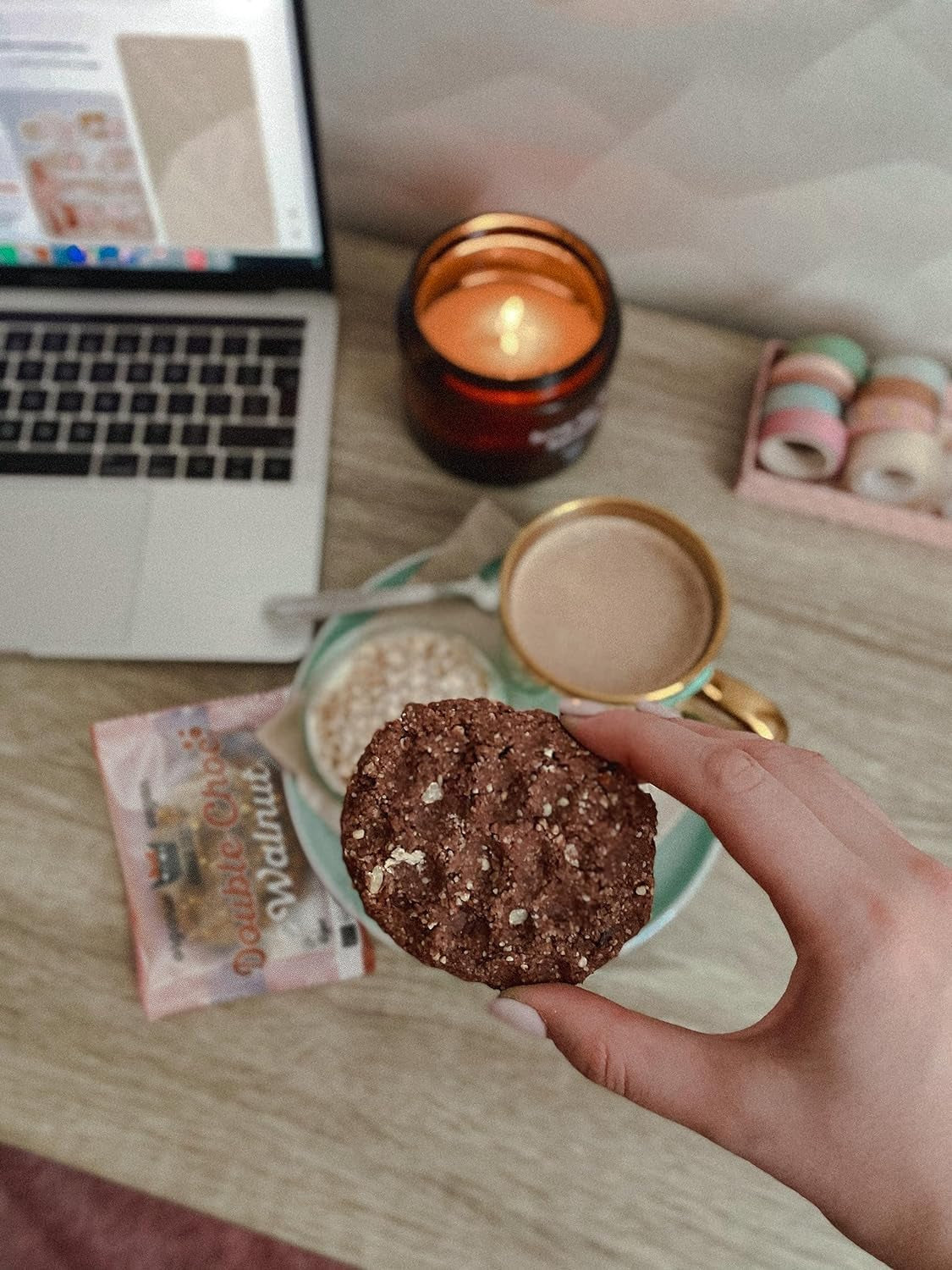 Dvojoříšková čokoláda – veganská, bezlepková, bez sóji, bio kešu a ovesné sušenky – 12 x 50 g více balení (balení po 2)