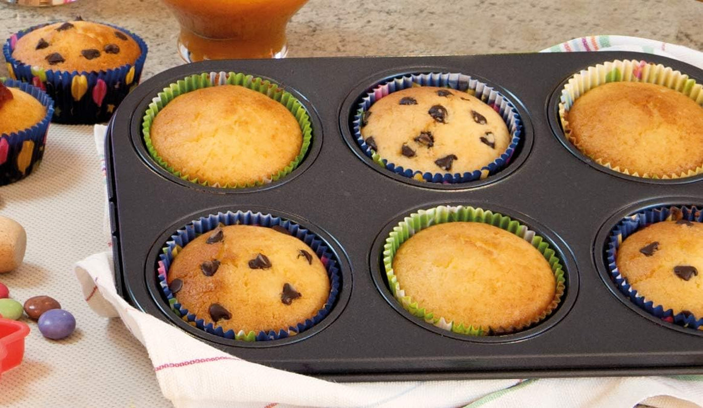 , Forma na 6 muffinů 18,5x27cm, černá Formy a plechy na pečení Naty Shop