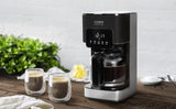 Espresso kávovar CASO Coffee Taste and Style s permanentním filtrem, 1,5 l, optimální teplota spařování 92-96 °C, systém proti odkapávání, optimalizovaná spařovací hlava, nerez, 12 šálků