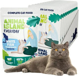 Nassfutter Alleinmenü Katze Adult Filets Kabeljau in Brühe Hoher Feuchtigkeitsgehalt Packung, 12 x 85 g