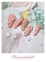Kalolary Květiny Nail Art Charms, 3D akrylové květiny na nehty Pět okvětních lístků Květinové ozdoby Kamínky na nehty Smíšené kovové korálky pro DIY Nail Art Design Výroba šperků (2 krabičky)