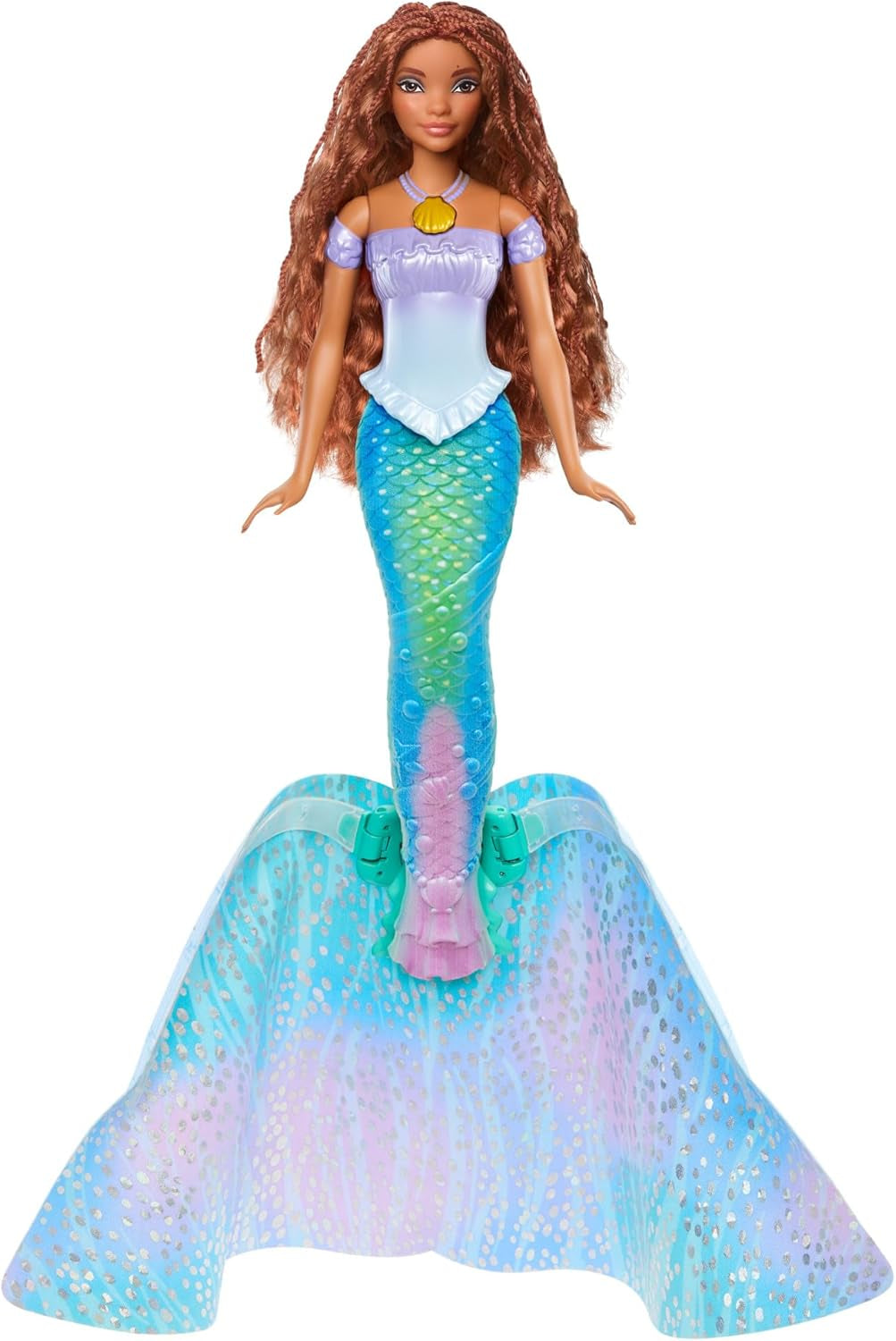 Panenka Mattel Disney princezna Ariel, inspirovaná filmem Malá mořská víla, Transformace: Hračka mořského muže, Mobil, Dárky Disney, 3 roky staré hračky, HLX13 Naty Shop Dolls