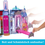Mattel Disney Frozen – domeček pro panenky Castle Arendelle (60 cm+) s panenkou Elsou, 4 hřišť a 15 kusy nábytku a doplňků Disney Frozen II, HLW61