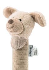 Sterntaler Dětské pískadlo Lucky dog - Hračka pro miminko z měkkého heboučkého materiálu se šňůrkou - Hračka pro děti Catch - První pokusy o chytání a hraní, šedobéžová Bebe Toys Naty Shop