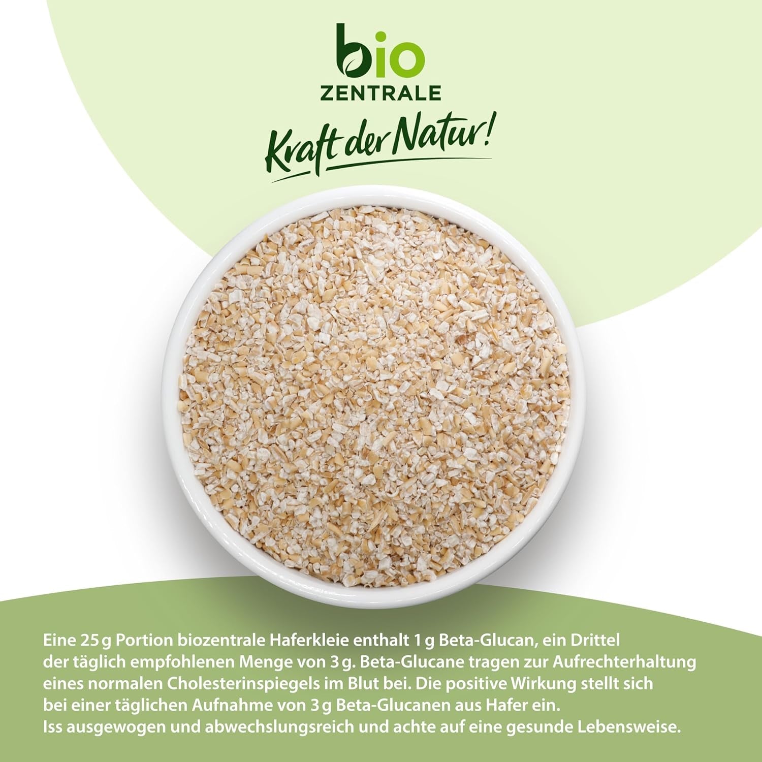 Biocentral bio ovesné otruby 1 kg | Výhodný balíček | Zdroj bílkovin s vysokým obsahem vlákniny | Přirozeně vegan | Ze zemědělství EU | Nízký obsah cukru