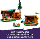 LEGO Friends Útulné chatrče v dobrodružném táboře, Venkovní sada na hraní rolí, Dětská hračka pro dívky a chlapce od 7 let se 3 figurkami a liškou, Kempingová hračka 42624 Stavebnice Besuche den LEGO-Store