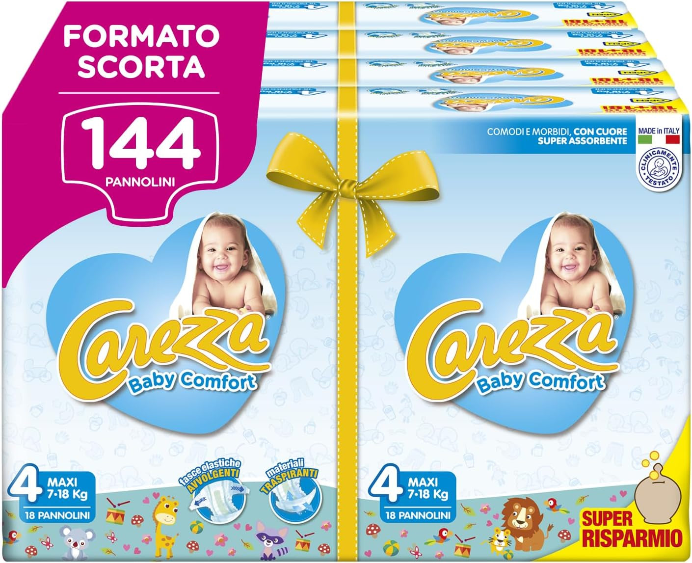 Baby Comfort Maxi | Velikost 4 (7-18 kg) | 144 plen
