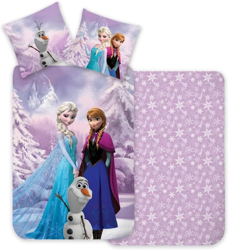 Povlečení, mražené, bavlněné, oboustranné, povlečení Elsa, Anna a Olaf - dětské Naty Shop Výchozí název