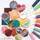 Scrapcooking - Pastelově žluté cukrové pero - Žlutý psací cukr 25g - Dekorativní jedlé cukrové pero - Psaní a kreslení - Označování fondán, poleva, dorty - 6804