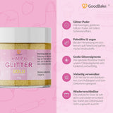 Goodbake Happy Glitter Gold - Jedlé třpytky na potraviny, 10 gramů Glitter Naty Shop