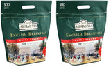 Ahmad Tea - Anglická snídaně - Black Breakfast Tea - Assam & Ceylon Tea - Anglické čajové sáčky bez pásku se 2 g čaje na porci - Velké balení 300 čajových sáčků (2 balení)