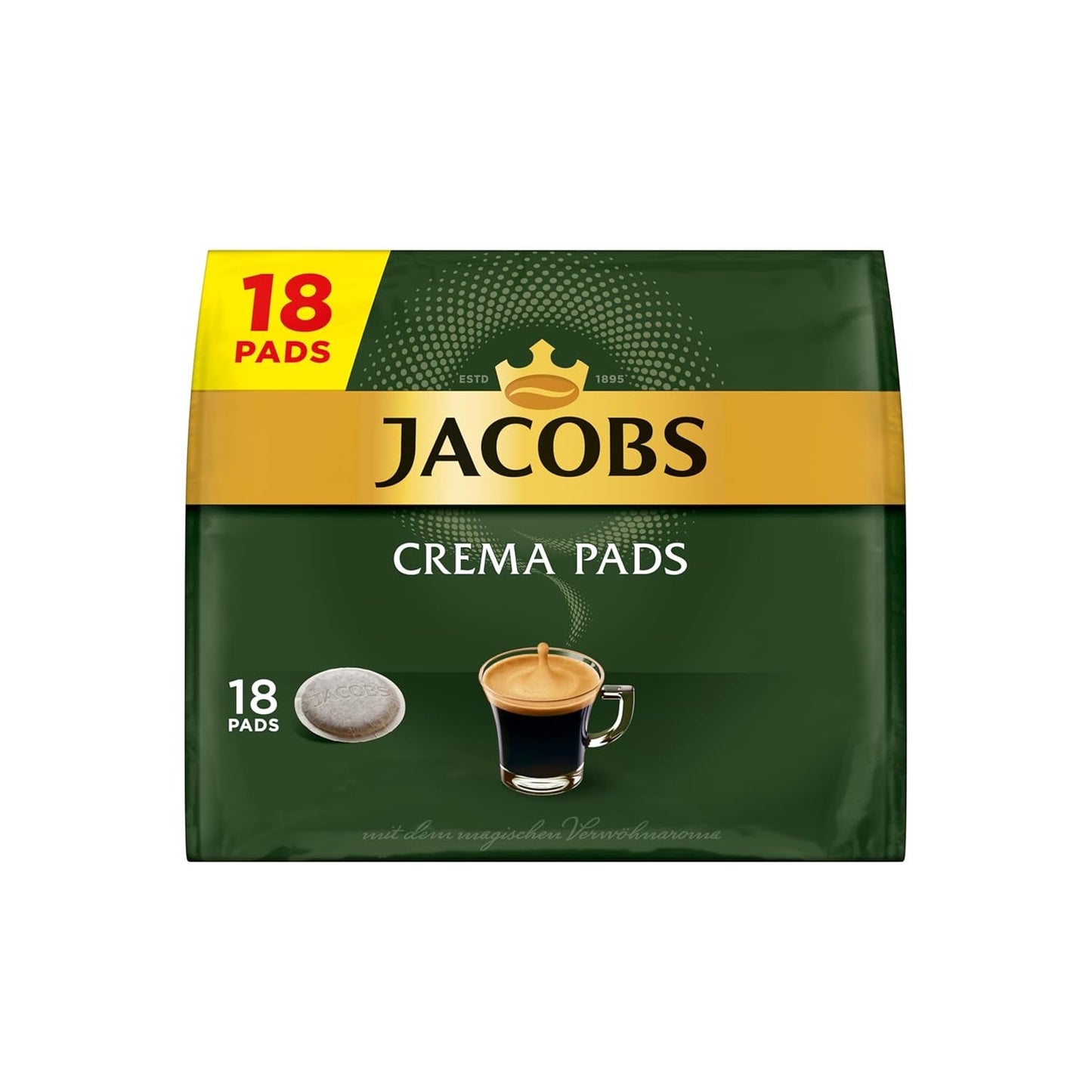 Jacobs Pads Cream, Senseo kompatibilní podložky, 5 x 18 Getränke, 90 Kaffeepadů