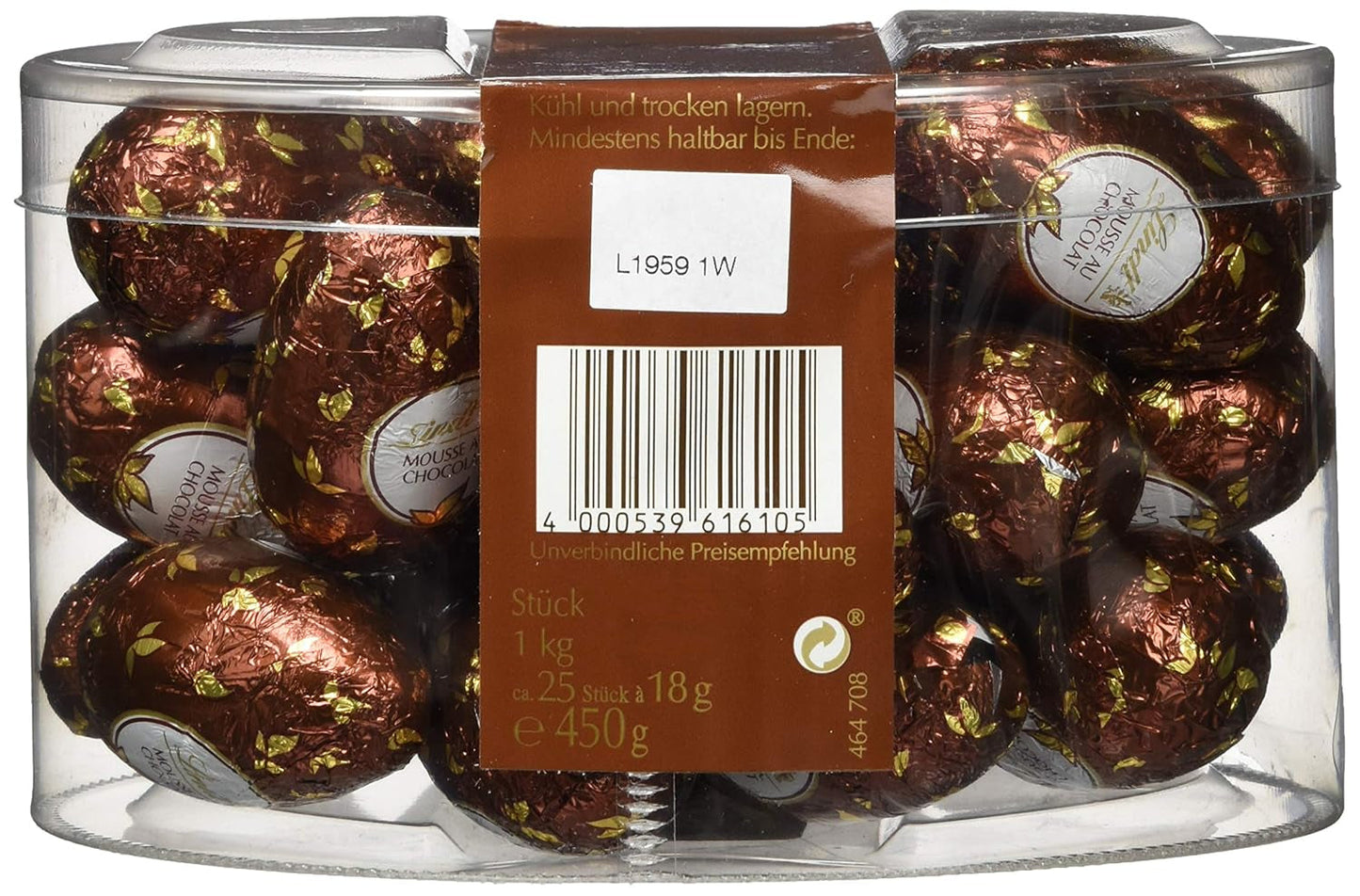 Lindt čokoládová pěna s čokoládovými vejci | 450 g Mléčná čokoláda plněná čokoládovou pěnou, která se rozpouští v ústech | Velikonoční čokoláda | Čokoládový dárek | Velikonoční vajíčka | Čokoládová vajíčka