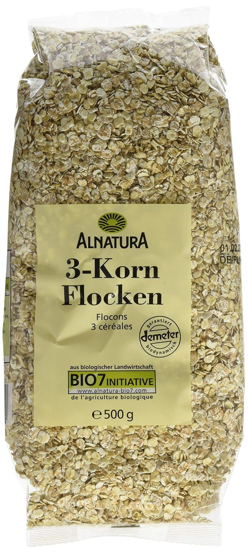 Bio 3-Korn Flocken, 500 g cereálií Naty Shop Výchozí název
