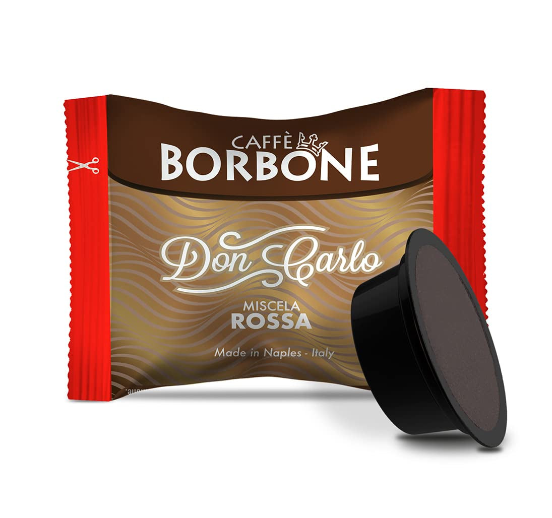 Caffè Borbone Don Carlo, Rote Mischung - 50 Kapseln - Kompatibilní s Lavazza®* A Modo Mio®* Haushalts-Espressomaschinen