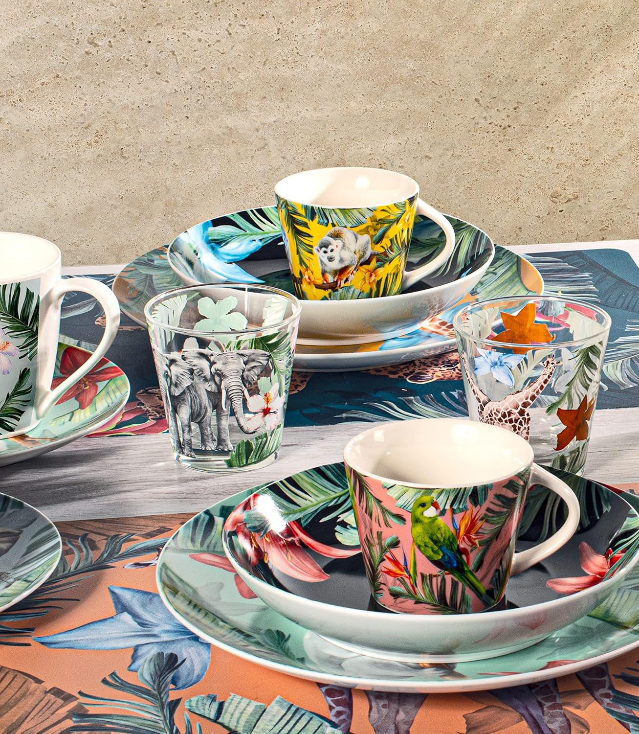18 kusů exotického porcelánu Tavola Service