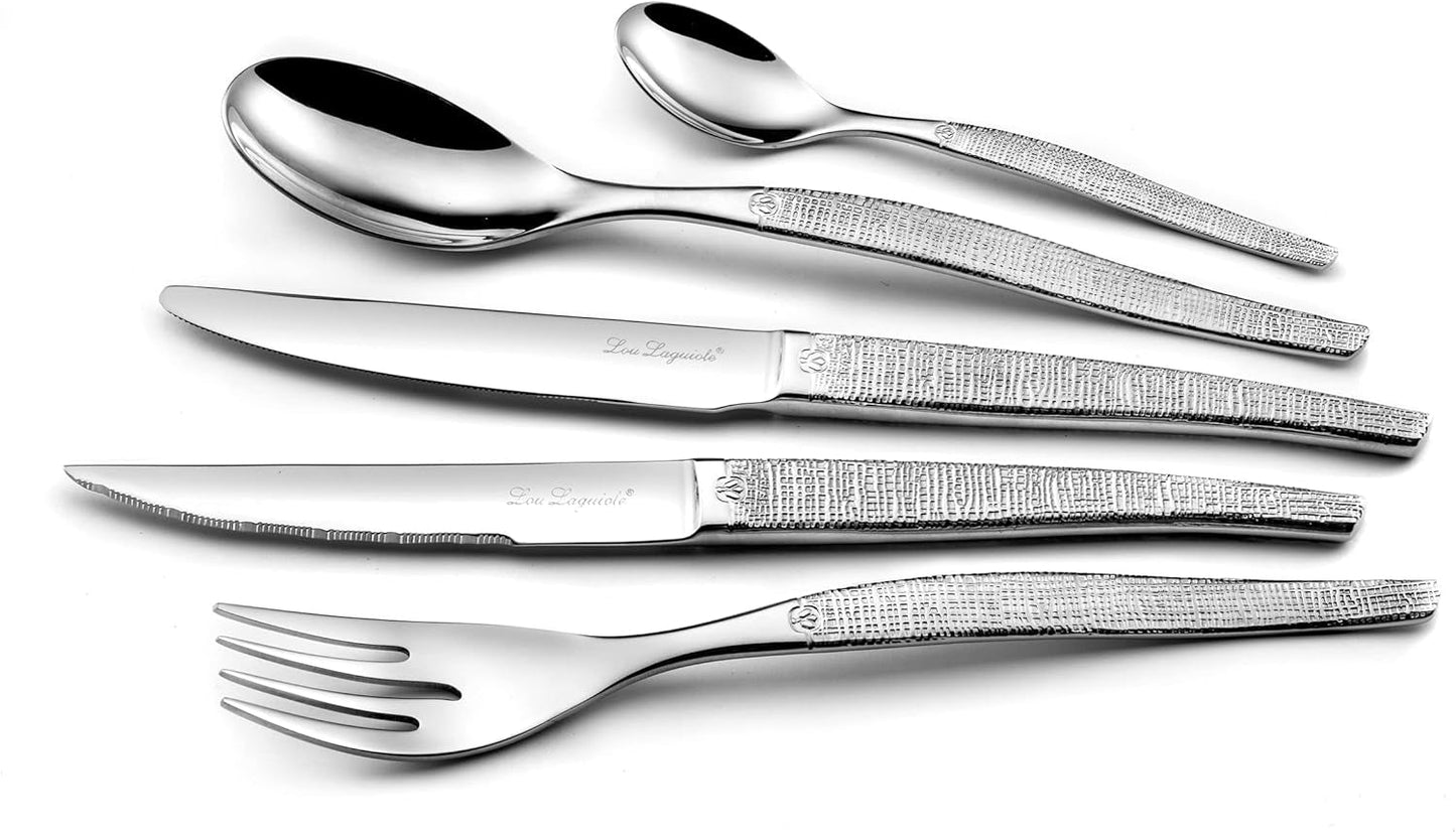 JET příbory s lesklým designem, výjimečná sada příborů, 30 kusů kuchyně Naty Shop
