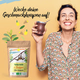 ORIGEENS BIO YERBA MATE S CITRONEM A ZÁZVOREM 200 G - Energizující čaj I Organický čaj Yerba Maté, nepražený, listy, bez stonků a prachu