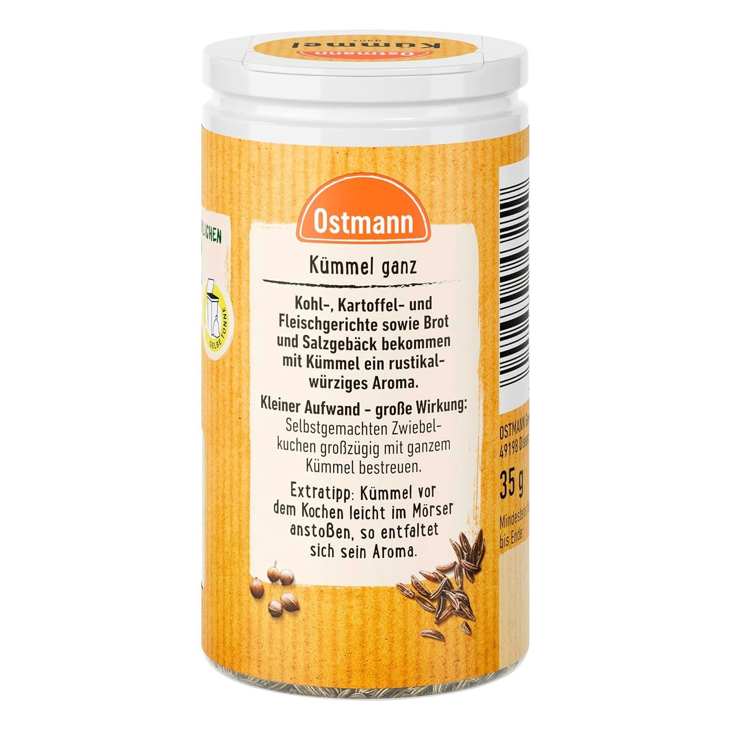 Ostmann - Celý kmín, 35 gramů Condimente Naty Shop