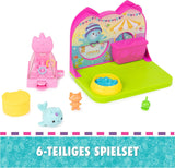 DREAMWORKS GABBY'S DOLLS HOUSE – herní sada pro pokojík Deluxe, místnost pro párty Kitty Narwhale, tématický nábytek a doplňky, věk 3+