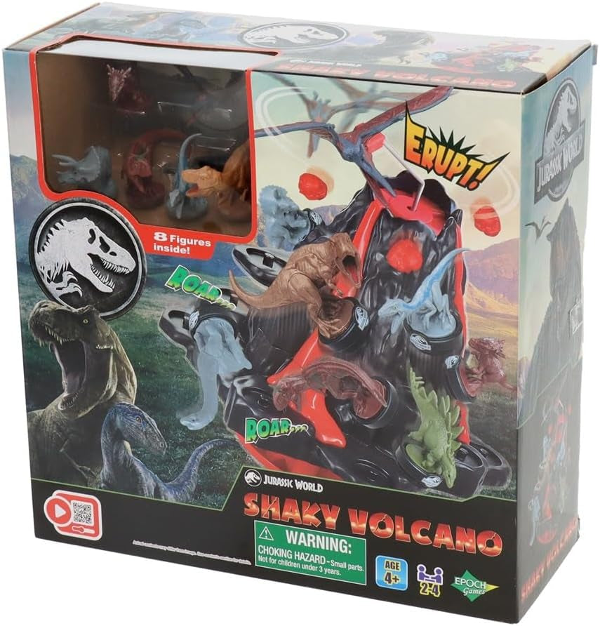 EPOCH Games – Jurassic World Trembling Volcano 7509 Dinosaur Toy desková hra pro děti od 4 let