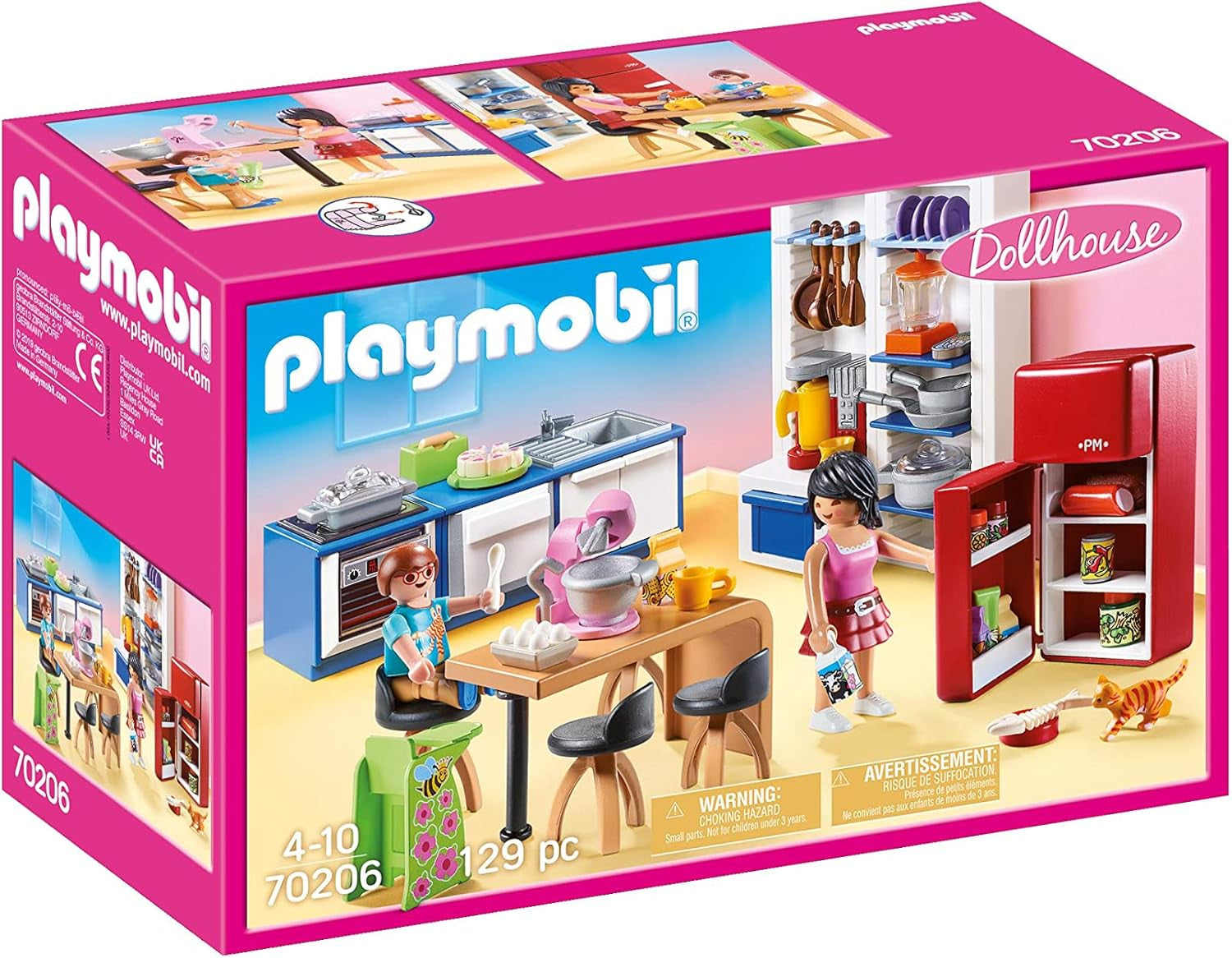 PLAYMOBIL domeček pro panenky 70209 Pokoj pro mládež s figurkou dívky a doplňky, od 4 let Domky pro panenky Naty Shop Kitchen