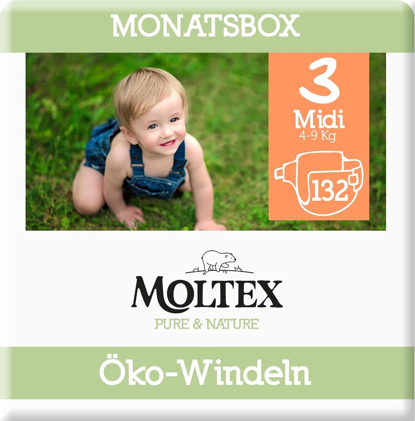 Organické plenky Pure & Nature Velikost 6 XL (17-28 kg) Měsíční box 84 Organické plenky