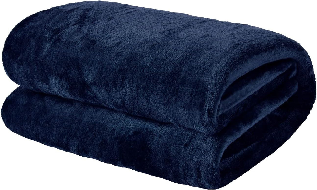 Brentford's Ultra Soft Fleece přehoz, stříbrně šedý, velký dvojitý - 150 X 200 cm Postele a přikrývky Beuche den Brentfords-Store Navy blue 120 X 150 cm
