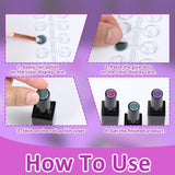 240 Stück Nagel Display Punkt Farbpunkte,Transparentní Nail Art Display,Nagellack Displays Rund Für Nagelstudio Und Anfänger,Diy Nail Art Nagelstudios