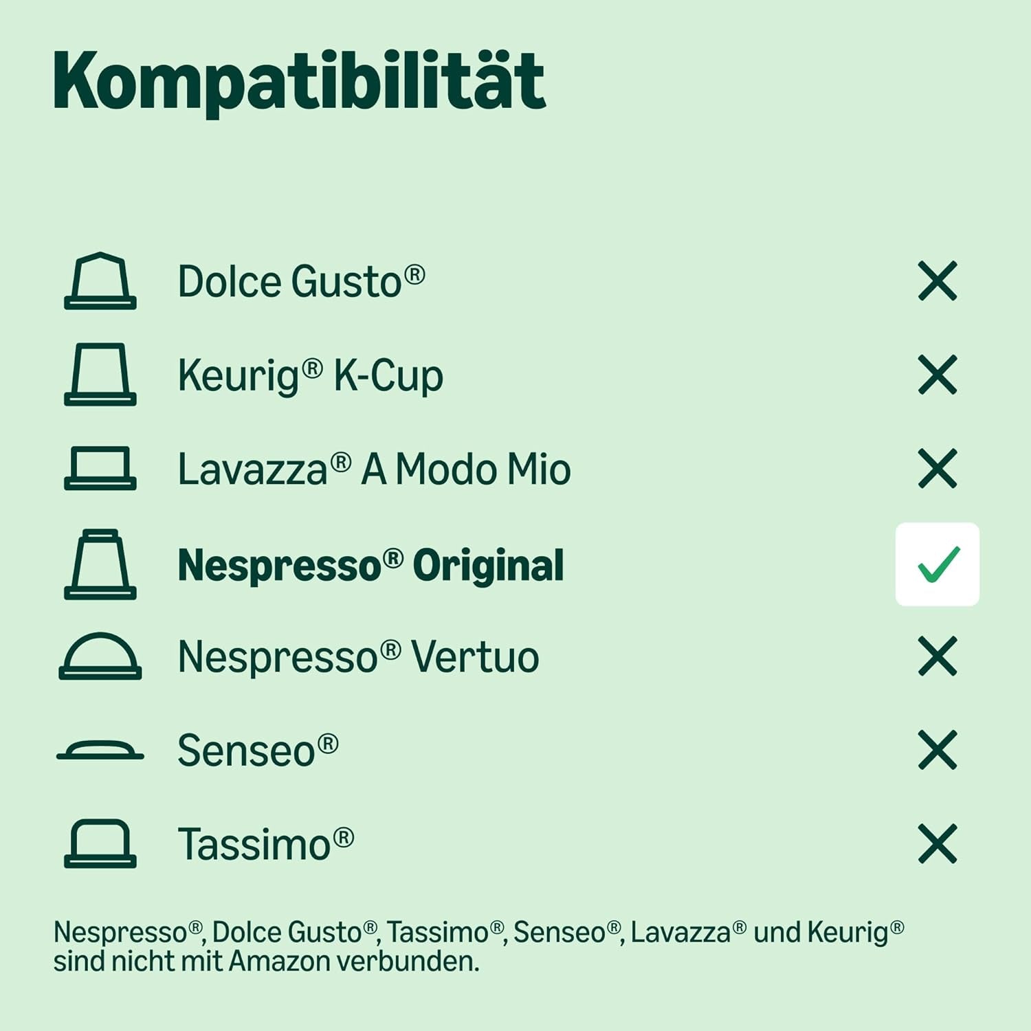 od Amazon Lungo Aluminium-Kaffeekapseln, kompatibilní s Nespresso, mittelgeröstet, 100 Stück (5 Packungen mit je 20 Stück) – Rainforest Alliance zertifiziert