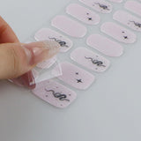JMEOWIO Nagelfolie UV Härtend Schlange Stern UV gelové proužky na nehty Nálepka na nehty Nagelaufkleber Nail Art Dekoration Nageldesign Zubehör