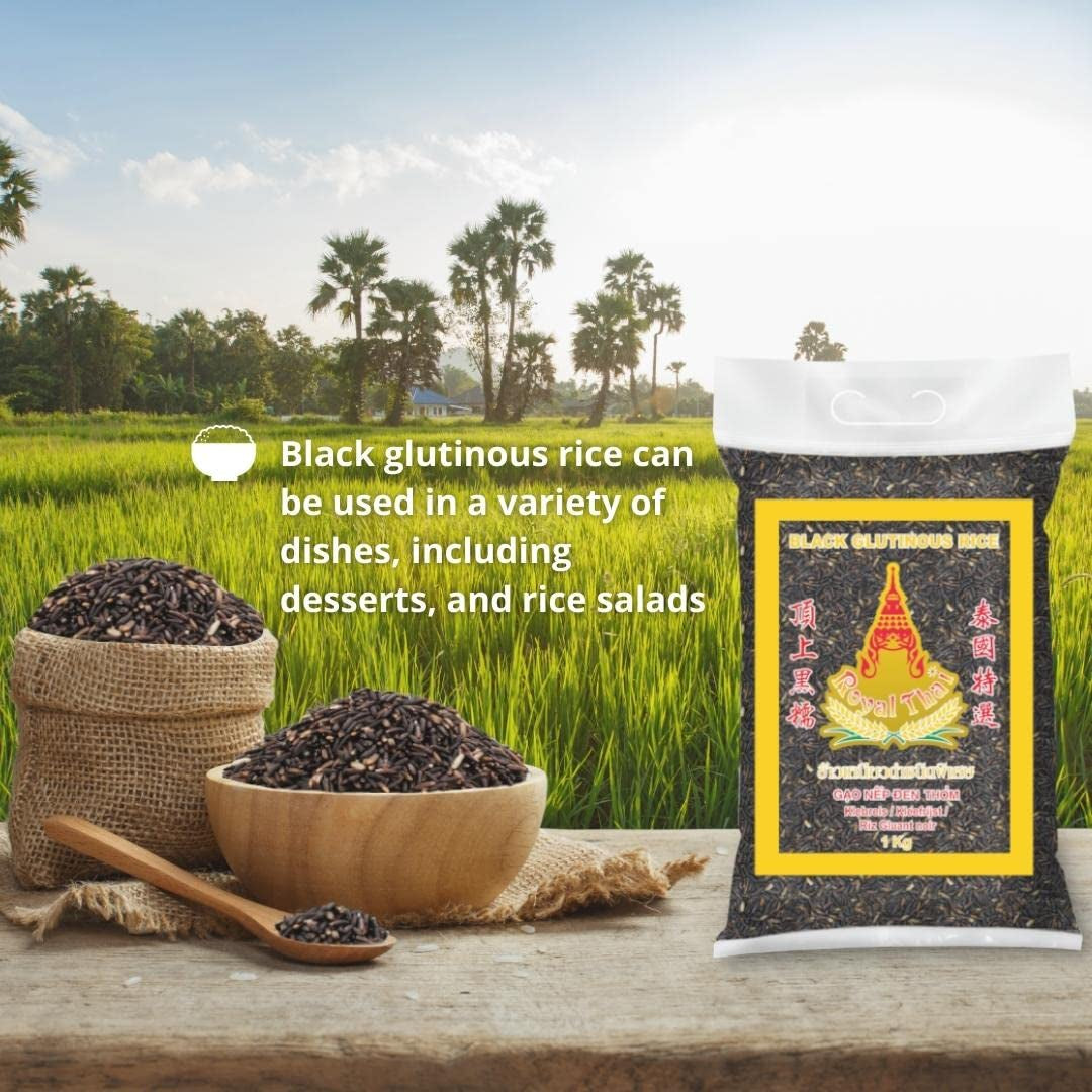 ROYAL THAI RICE - Černá lepkavá rýže - 1 x 1 KG