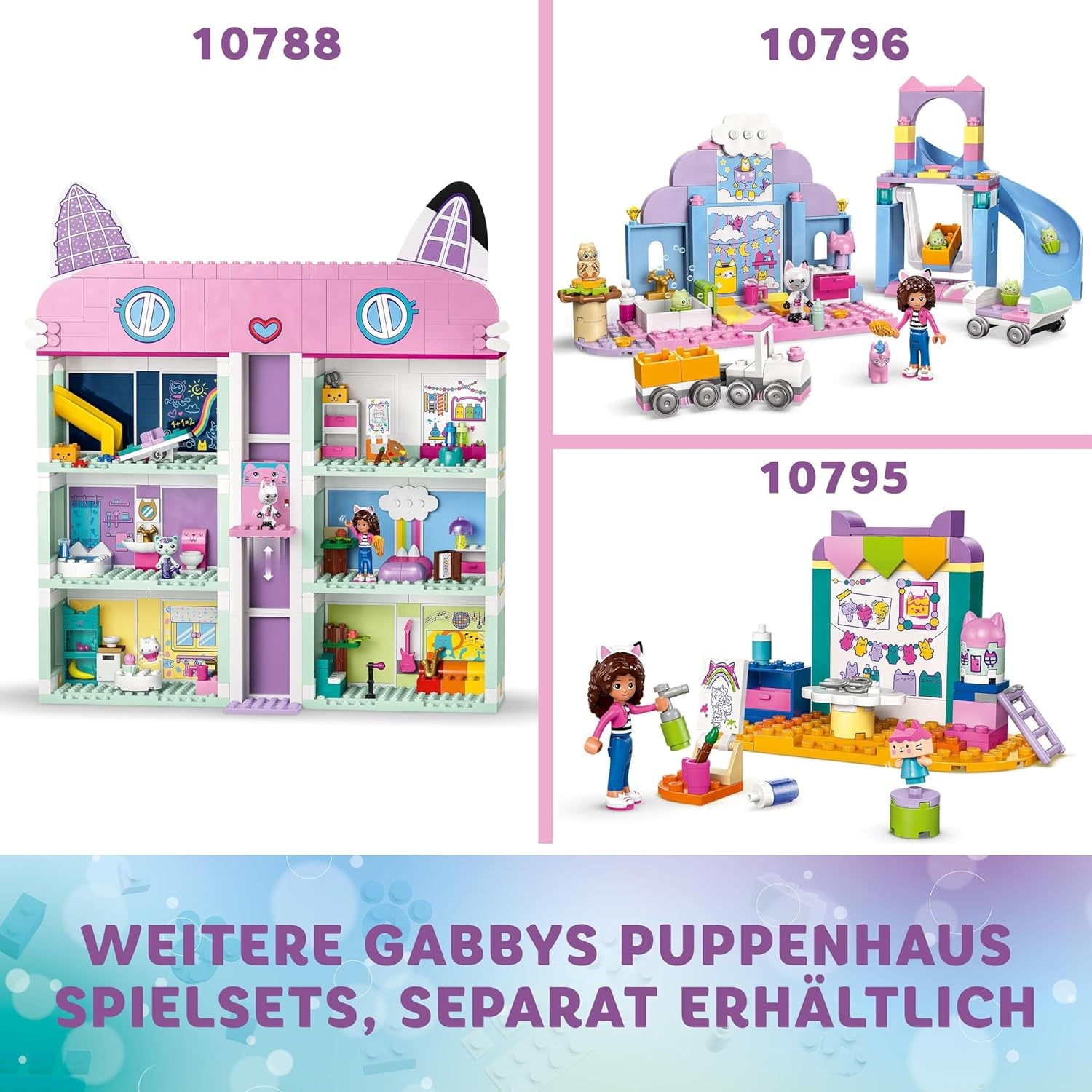 LEGO 4+ Gabby's Domeček pro panenky Zábavné řemeslo s dětskou krabičkou, sada na hraní rolí, sada výtvarných umění a řemesel pro dívky a chlapce ve věku 4 let, model domu hraček 10795 Stavebnice Beuche den LEGO-Store