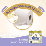 KLEENEX Dermo Douceur 4230420 Toaletní papír, 24 rolí (4 X 6 rolí) bílý, 24 Unité (šarže 6)