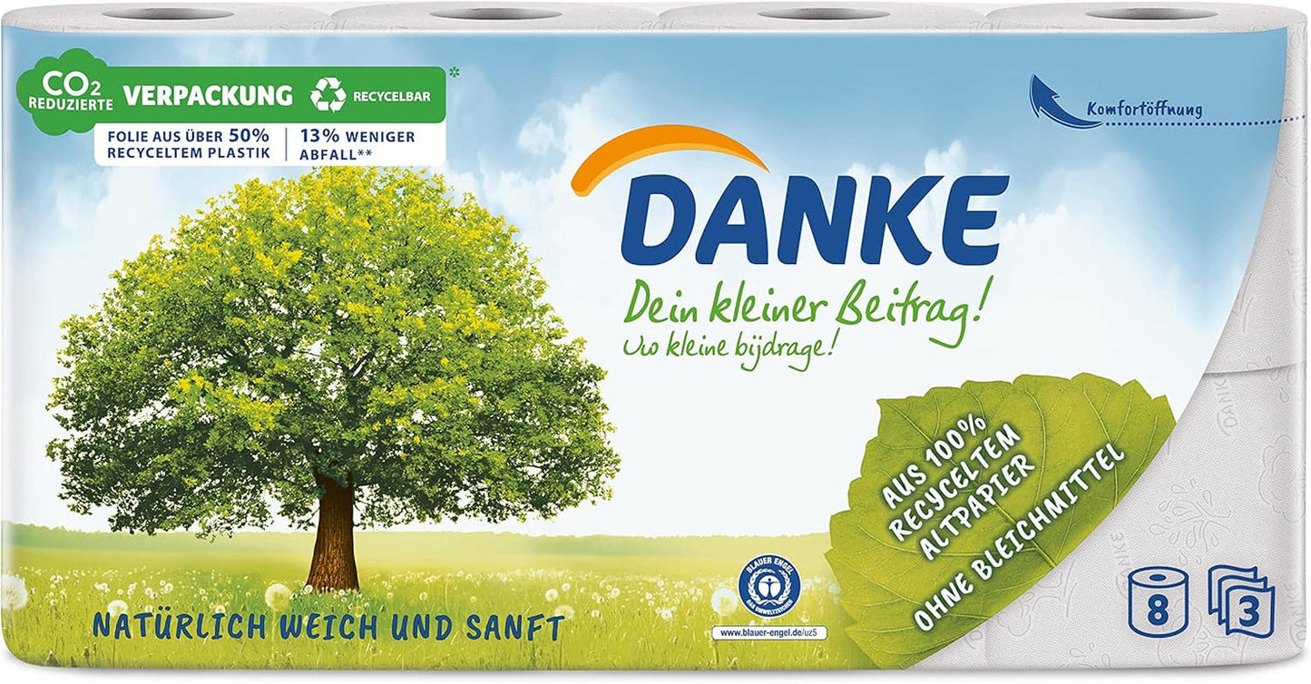 Toaletní papír Děkuji 56 kusů, role 7X8, 3 vrstvy