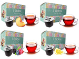 Caffè Vulcanus - 60 kapslí čajová směs, příchuť: anglický čaj, broskvový čaj, citronový čaj a bobulový čaj - kapsle kompatibilní s Nescafe Dolce Gusto